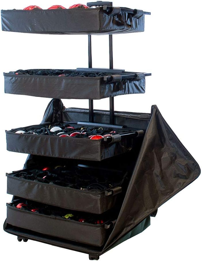 Premium Ornament Storage Box with 5 Removable Trays & Telescoping Frame | Holds 120 Ornaments 🌟🎄