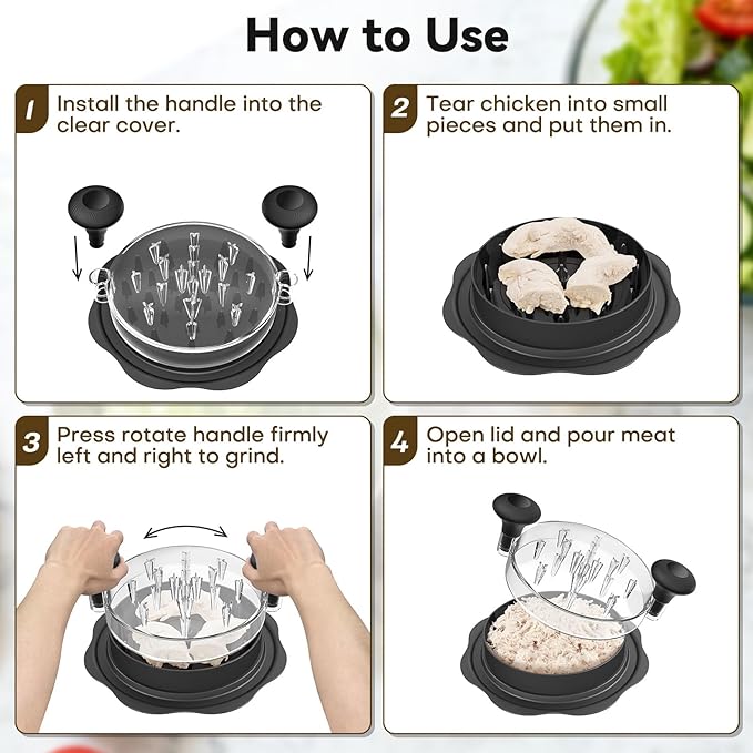 🔪 Effortless Shredder – Fast, Safe & No-Slip Kitchen Helper! 🍗