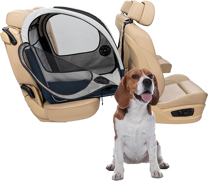 Secure & Comfortable Dog Travel Carrier – Foldable Design, Includes Storage Bags 🧳🐾