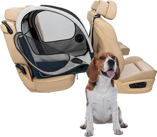 Secure & Comfortable Dog Travel Carrier – Foldable Design, Includes Storage Bags 🧳🐾